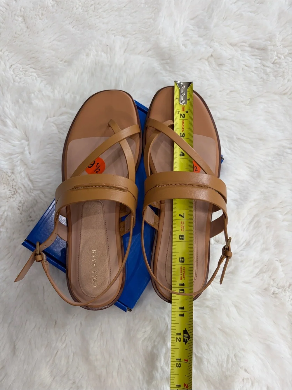 Cole Haan Tan Leather Strappy Sandals - Women,Size 9.5 B